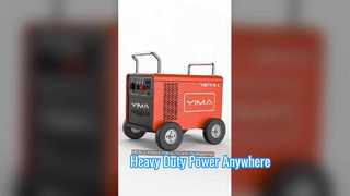 Trạm điện di động công nghiệp có bánh xe Pin LiFePO4 công suất cao Gen năng lượng xây dựng ngoài trời